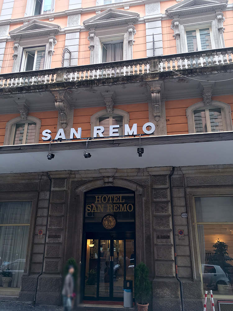 宿泊したホテル「SAN REMO」
