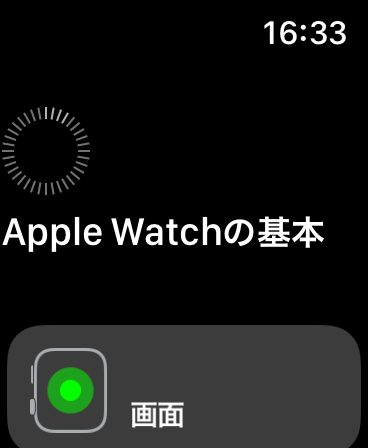 同期中の「Apple Watch」側画面