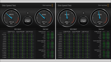 外付け「NVMe SSD」と「1TBモデル」本体とのスピードの差は歴然