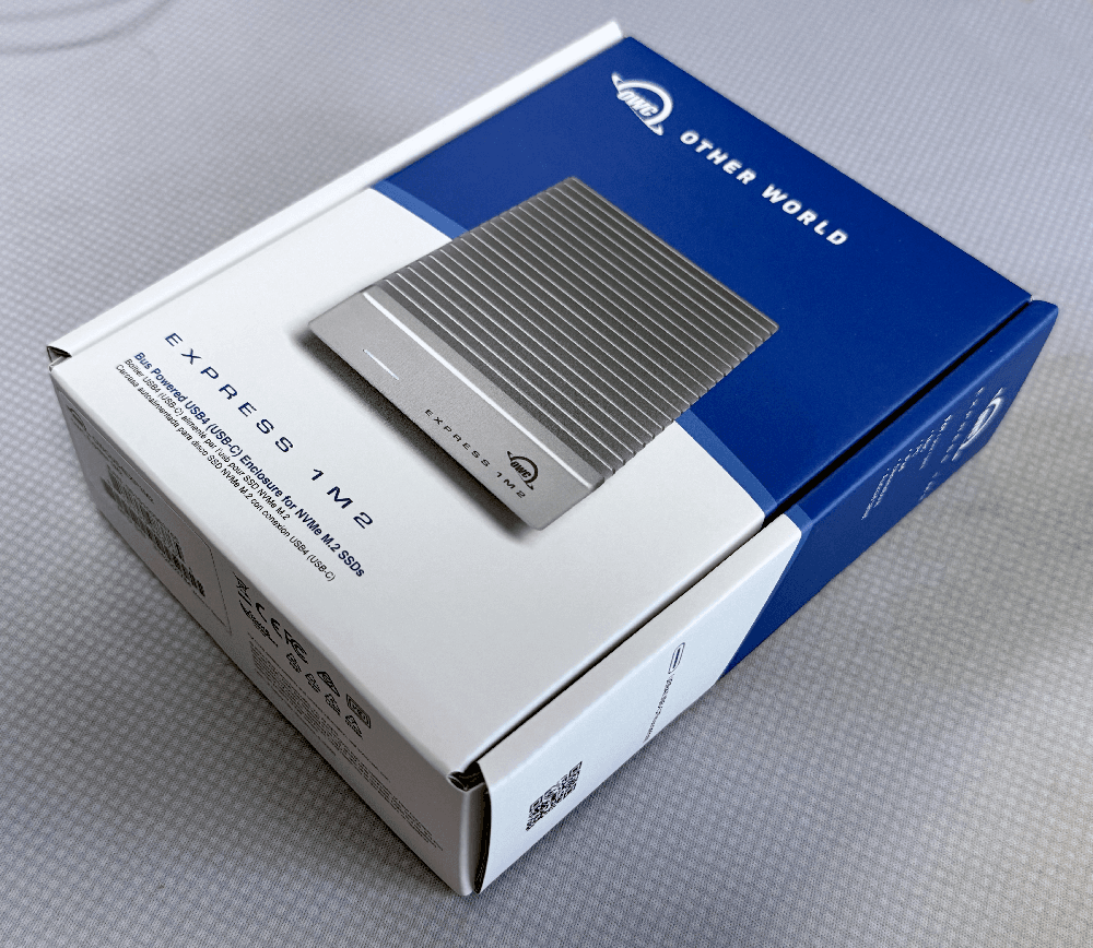 今回購入の「OWC」の外付け「M.2 MVNe」ケース「Express 1M2」